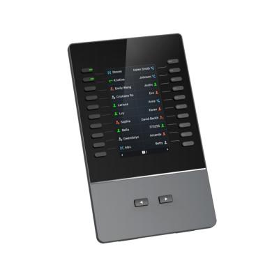 Модуль расширения, Grandstream, GBX20, для GRP2615, GRP2624, GRP2650, GRP2670, GXV3350 и GXV3450. Цветной ЖК-дисплей 480x272, 20 двухцветных кнопок, 2 страницы, последовательное подключение до 4 модулей