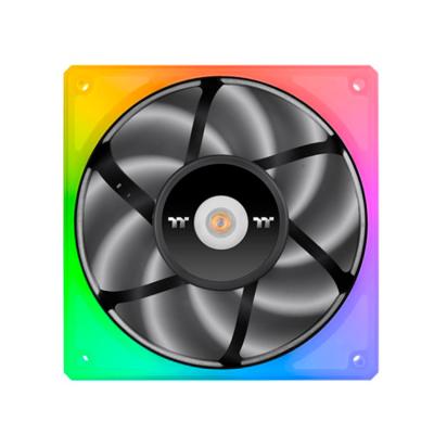 Кулер для компьютерного корпуса,Thermaltake, TOUGHFAN 14 (3-Fan pack), CL-F136-PL14SW-A, 12W, 140мм, 500-2000об.мин, 4pin, 30.7 dBA, Подсветка RGB, Габариты 140x140x25мм, Чёрный
