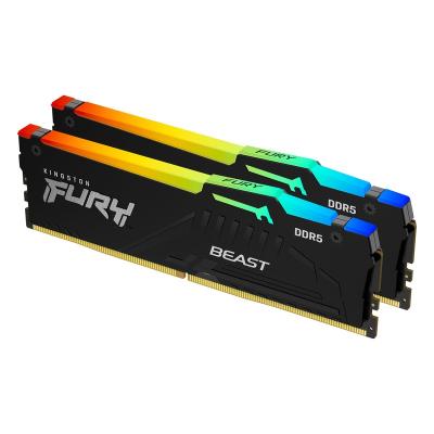 DDR5 64GB (2x32GB) PC-51200 (6400MHz) KINGSTON FURY BEAST RGB EXPO KF564C32BBEAK2-64
