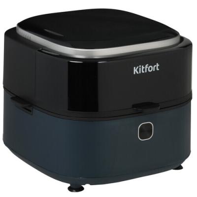 Аэрогриль Kitfort КТ-2294, Объем чаши 7л, 10 автоматических программ, Температура 80 - 200 °C, Сенсорное управление, Таймер, Мощность 1350 Вт, Длина шнура 0.8м, Синий