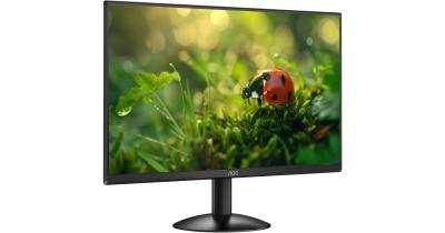 AOC 23.8" 24B30H2 (1920x1080), LED FHD IPS, 120Hz, 3000:1, 300 cd/m2, 20000000:1, 178/178, 1ms, 3-сторонняя безрамочная конструкция, Наклон -5/23 градусов, Low Blue Light, Flicker-free technology, Adaptive-Sync technology, HDMI, VGA, Black + HDMI каб