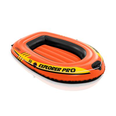 Лодка надувная Exlorer PRO 50 137 х 85 см, INTEX, 58354NP, Винил, 6+, Трёхкамерная, Грузоподъемность до 40 кг., Оранжевая, Цветная коробка