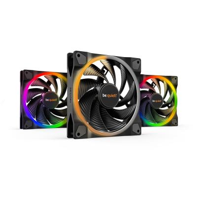Вентилятор для компьютерного корпуса, Bequiet!, Light Wings, BL079, 140mm, PWM high-speed, ARGB LED, 2200 об.мин, 71.7/121.82 CFM, 31 dB(A), 4-pin PWM,Чёрный