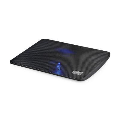 Охлаждающая подставка для ноутбука, Deepcool, WIND PAL MINI DP-N114L-WDMI, 15.6", Вентилятор 14см LED, 1000±10%RPM, Сквозной USB 2.0, 21,6дБл, Габариты 340х250х25мм, Чёрный
