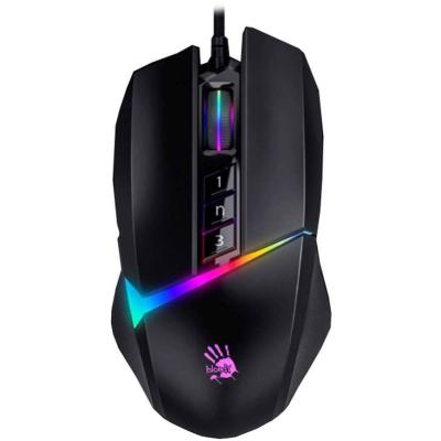 A4TECH BLOODY W60 MAX GAMING MOUSE 10000CPI STONE BLACK RGB METAL FEET ACTIVE USB BLACK/RED