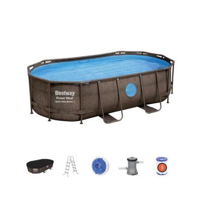 Каркасный бассейн Power Steel Swim Vista II 427 х 250 x 100 см, BESTWAY, 56714, Винил, 7250 л., Стальной каркас, Ф-насос 58383 (2006л/ч), Лестница 58335, Тент 58425, Дозатор 58501, 2 иллюминатора, Ротанговый принт, Цветная коробка Каркасный бассейн Power Steel Swim Vista II 427 х 250 x 100 см, BESTWAY, 56714, Винил, 7250 л., Стальной каркас, Ф-насос 58383 (2006л/ч), Лестница 58335, Тент 58425, Дозатор 58501, 2 иллюминатора, Ротанговый принт, Цветная коробка