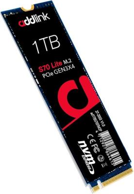 Addlink S70 Lite 1TB PCIe NVMe Gen3x4, M.2 2280, Read/Write up to 3200/2600MB/s, Made in Taiwan [ad1TBS70LTM2P]