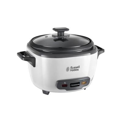 Рисоварка, Russell Hobbs, 27040-56, Мощность 500W, Общий объём 3.3L, 1 автоматическая программа, Антипригарное покрытие чаши, Кнопочный тип управления, Белый