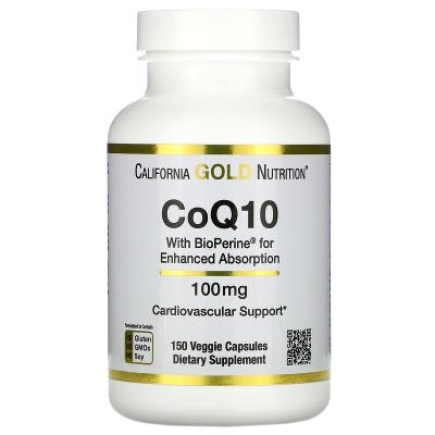 California Gold Nutrition, CoQ10 USP с Биоперином, 100 мг, (150 капс)