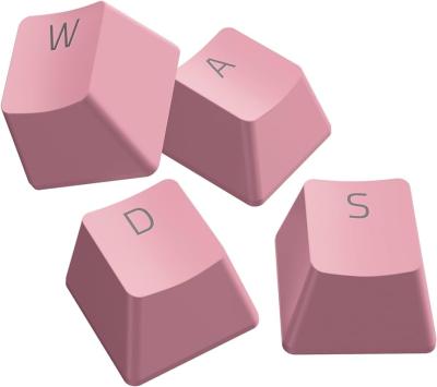Набор сменных клавиш для клавиатуры, Razer, PBT Keycap Upgrade Set - Quartz Pink, RC21-01490300-R3M1, Пластик, Подходит для всех переключателей с крестообразной осью (Cherry-style),Англ, Розовый