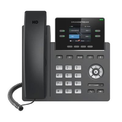 IP телефон Grandstream GRP2612, 4 SIP-аккаунта, 4 линии, 2 порта Ethernet 10/100 без PoE, цветной ЖК-дисплей 320x240 (2.4 дюйма), блок питания 5 В/0.6 А