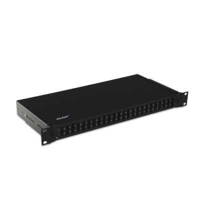 Оптический кросс, SHIP, F-M2, 19" (1U), 24 Порта SC Duplex, Без адаптеров, Чёрный
