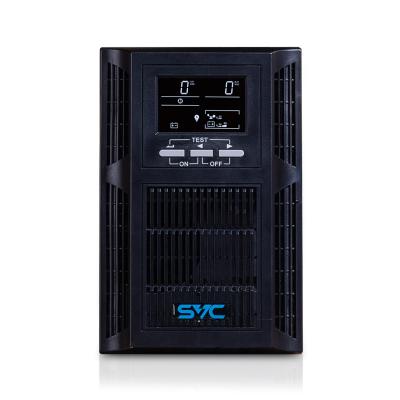 Источник бесперебойного питания SVC PT-1K-LCD, Мощность 1000ВА/1000Вт, PT-серия, On-Line, LСD\USB\RS-232, SMART, Диапазон работы AVR: 115-300В, Бат.: 12В/7Ah*2шт., Вентилятор: 8см*1шт., 2 вых., Чёрный