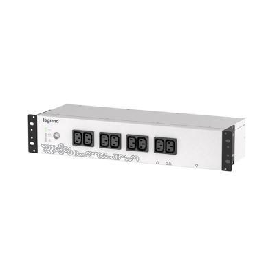 Источник бесперебойного питания, Legrand, Keor PDU 800ВА 8 IEC 310331, Мощность 800ВА/480Вт, Офлайн, Стоечный 2U, LED индикаторы, Диапазон работы AVR:180-270В, Бат.: 12В/9Ач., Вых: 8 x IEC C13, Белый