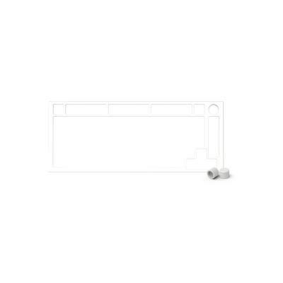 Запчасть к клавиатуре верхняя панель, Glorious, GMMK Pro Top Frame, GLO-ACC-P75-TF-EW, алюминий, белый