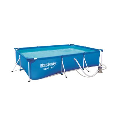 Каркасный бассейн Steel Pro 300 х 201 х 66 см, BESTWAY, 56411, Винил, 3300 л., Стальной каркас, Ф-насос 58381 (1249л/ч), Синий, Цветная коробка Каркасный бассейн Steel Pro 300 х 201 х 66 см, BESTWAY, 56411, Винил, 3300 л., Стальной каркас, Ф-насос 58381 (1249л/ч), Синий, Цветная коробка