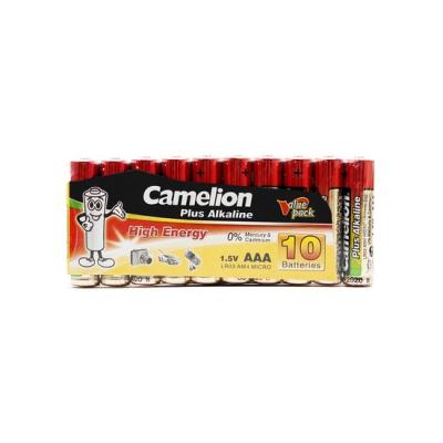 Батарейка, CAMELION, LR03-SP10-DA, Plus Alkaline, AAA, 1.5V, 1150 mAh, 10 шт., в плёнке
