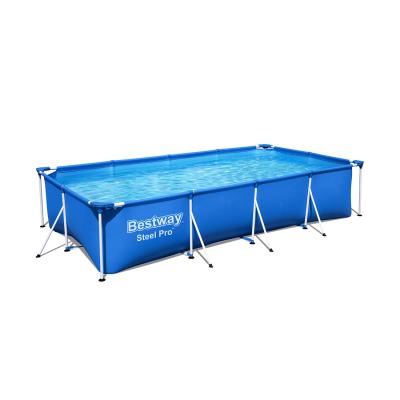 Каркасный бассейн Steel Pro 400 х 211 х 81 см, BESTWAY, 56405, Винил, 5700 л., Стальной каркас, Синий, Цветная коробка Каркасный бассейн Steel Pro 400 х 211 х 81 см, BESTWAY, 56405, Винил, 5700 л., Стальной каркас, Синий, Цветная коробка