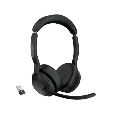 Гарнитура, Jabra, 25599-999-999, Jabra Evolve2 55, Link380a MS Stereo, Беспроводная, Bluetooth 5.2, защита органов слуха : Jabra SafeTone™ 2.0, PeakStop 105, -5°C to + 45°C, Спящий режим