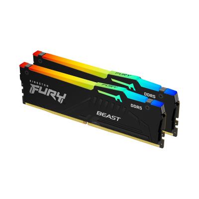 Комплект модулей памяти, Kingston, FURY Beast RGB KF556C36BBEAK2-32 (Kit 2x16GB), DDR5, 32GB, DIMM <PC4-44800/5600MHz>, Чёрный