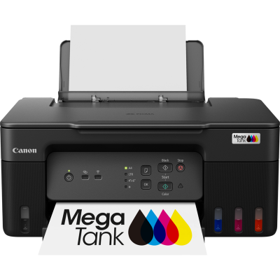 Цветное МФУ Canon Pixma G3430, 5989C009AA, Струйное, A4, 11 изобр./мин. (A4), Чернила GI-41, СНПЧ, Подача 100 листов, Планшетный сканер, 1,5 мс/линия, USB 2.0, Wi-Fi