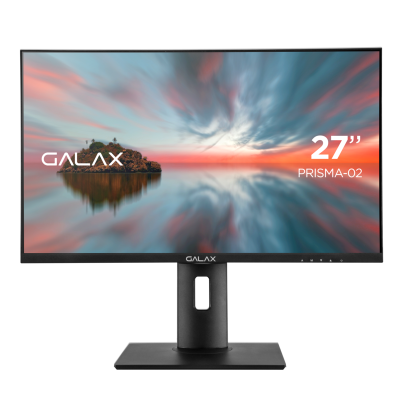 LED LCD 27", GALAX PRISMA-02, Black, VA, 1920x1080, 75Hz, 250cd/m2, 178/178, USB Type-C, DP, HDMI 1.4