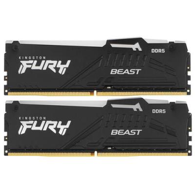 DDR5 16GB (2x8GB) PC-44800 (5600MHz) KINGSTON FURY BEAST BLACK EXPO KF556C36BBEK2-16