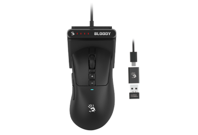 A4TECH BLOODY R73 ULTRA WAVELINK DUAL WIRELESS 20000CPI GAMING MOUSE 2.4GHz / USB BLACK
