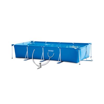 Каркасный бассейн Rectangular Frame 450 x 220 х 84 см, INTEX, 28274NP, Винил, 7127 л., Стальной каркас, Ф-насос 28604 (2006л/ч), Синий, Цветная коробка Каркасный бассейн Rectangular Frame 450 x 220 х 84 см, INTEX, 28274NP, Винил, 7127 л., Стальной каркас, Ф-насос 28604 (2006л/ч), Синий, Цветная коробка